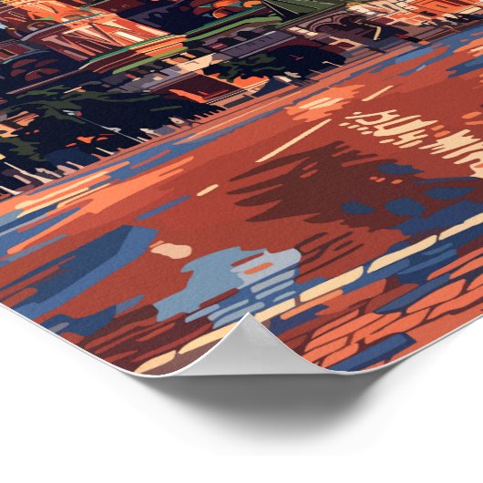 モスクワロシア旅行芸術ヴィンテージ ポスター (角)