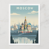 モスクワロシア有名ヴィンテージ旅行地 ポストカード (正面)