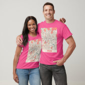 モスクワ市地図チョークレトロ市地図ポスター Tシャツ (ユニセックス)