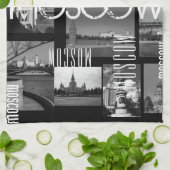 モスクワ市聖バジル大聖堂建築都市 キッチンタオル (折り畳み)