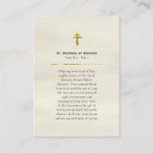 モスクワ正統祈りの言葉カードのセント・マトロナ プレイスカード (裏面)