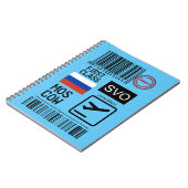 モスクワ空港旅行ラベル ノートブック (左側)