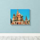 モスクワ赤方聖バジルのロシア建築 キャンバスプリント (インサイチュ (ウッドフロア))