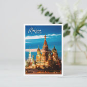 モスクワ・ロシアのランドマークのパノラマビュー ポストカード (スタンド正面)