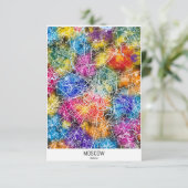 モスクワ・ロシアの地図 サンキューカード (スタンド正面)