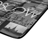 モスクワ・ロシア建築都市景観コラージュ カッティングボード (角)