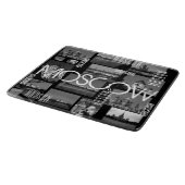 モスクワ・ロシア建築都市景観コラージュ カッティングボード (角)