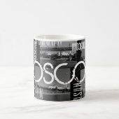 モスクワ・ロシア建築都市景観コラージュ コーヒーマグカップ (中央)