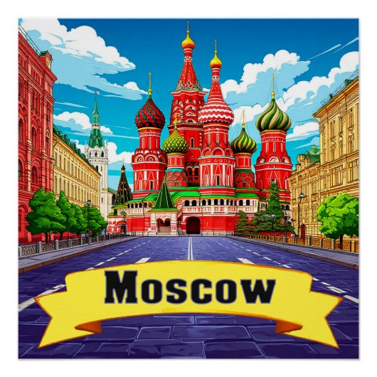 🧲 モスクワ ロシア エクスプローラー キープセイク ポスター (正面)