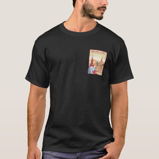 モスクワ ロシア トラベルポスター Tシャツ (正面)