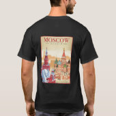 モスクワ ロシア トラベルポスター Tシャツ (裏面)