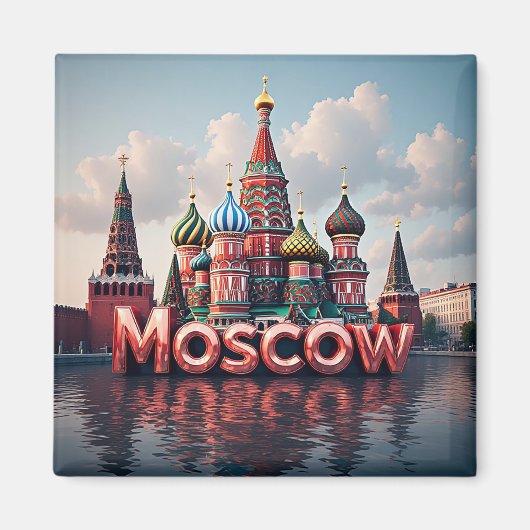 🧲 モスクワ ロシア 休日の思い出 🇷🇺 マグネット (正面)
