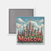 🧲 モスクワ ロシア 休暇のお土産 🇷🇺 マグネット (正面/裏面)
