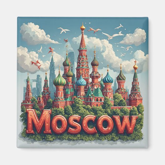 🧲 モスクワ ロシア 休暇のお土産 🇷🇺 マグネット (正面)