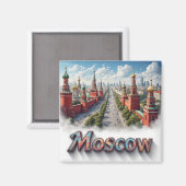 🧲 モスクワ ロシア 冒険の思い出 🇷🇺 マグネット (正面/裏面)