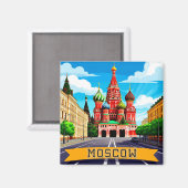 🧲 モスクワ ロシア 思い出 マグネット (正面/裏面)