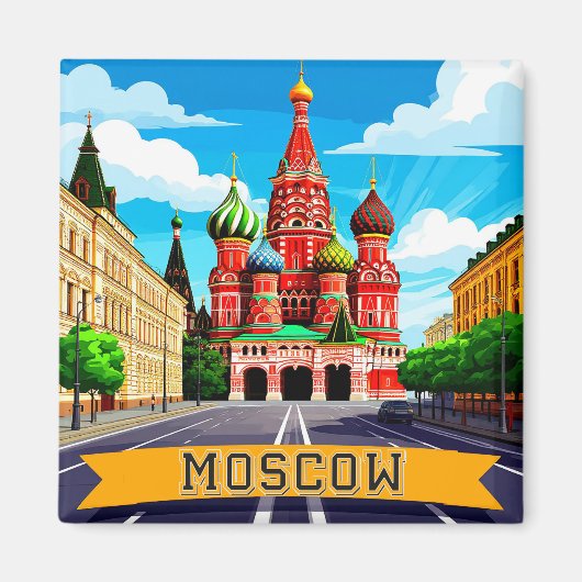 🧲 モスクワ ロシア 思い出 マグネット (正面)