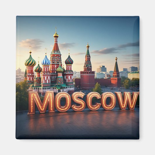 🧲 モスクワ ロシア 旅の思い出 🇷🇺 マグネット (正面)