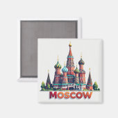 🧲 モスクワ ロシア 旅行の思い出 🇷🇺 マグネット (正面/裏面)
