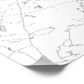 モスクワ、ロシア（黒と白） ポスター (角)