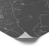 モスクワ、ロシア（黒は白） ポスター (角)