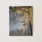 モスクワ。冬。ライオンの彫刻。 ジグソーパズル (縦)