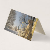 モスクワ。冬。ライオンの彫刻。 名刺 (裏面)