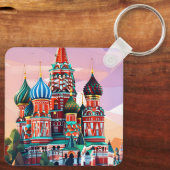 モスクワRussiaヴィンテージ旅行キーチェーン キーホルダー (裏面)