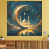 モスク三日月絵画星 キャンバスプリント (インサイチュ (リビング))
