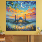 モスク三日月絵画星 キャンバスプリント (インサイチュ (リビング))