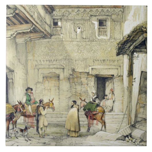 モスク(Patio de la Mesquita)の裁判所、から「 タイル (正面)