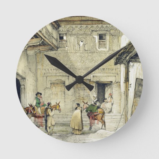 モスク(Patio de la Mesquita)の裁判所、から「 ラウンド壁時計 (正面)