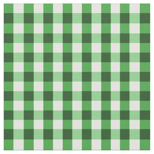 モスグリーンのギンガムチェック柄 ファブリック (クローズアップ)