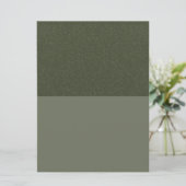 モスグリーンのテクスチャを分割したカスタム招待状 招待状 (スタンド正面)