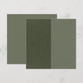 モスグリーンの平らな封筒付き感謝カード - カスタマイズ可能 サンキューカード (正面/裏面)