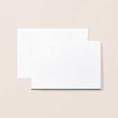 モスグリーンの箔押しカード - オーダーメイドの内側 箔カード (封筒付き正面)