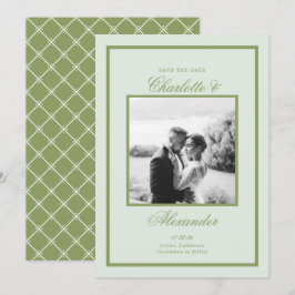 モスグリーンエステートの結婚式 Save the Date 招待状