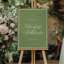 モスグリーンエステート結婚式ウェルカムサイン ポスター