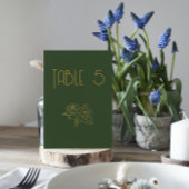 モスグリーンエレガントクラシック結婚のテーブル番号