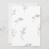 モスグリーンエレガントリービーガーデンモノグラム結婚ズ 招待状 (裏面)