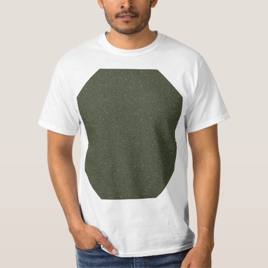 モスグリーンオクタゴンメンズティー Tシャツ (正面)