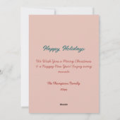 モスグリーンクリスマスを迎える素敵な猫 シーズンカード (裏面)