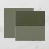 モスグリーンスペックルフラットノートカード – カスタマイズ可能 ノートカード (正面/裏面)