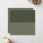 モスグリーンスペックルフラットノートカード – カスタマイズ可能 ノートカード (正面/裏面インサイチュ)