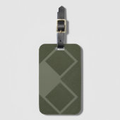 モスグリーンダブルダイヤモンドのラゲージタグ ラゲッジタグ (正面縦)
