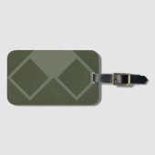 モスグリーンダブルダイヤモンドのラゲージタグ ラゲッジタグ (正面横)