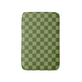 モスグリーンチェッカーボード バスマット (正面縦)