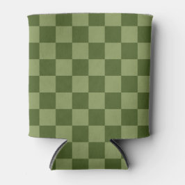 モスグリーンチェッカーボード 缶クーラー
