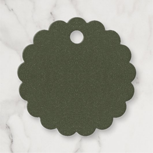 モスグリーンテクスチャメッセージカード空白の – カスタマイズ可能 フェイバータグ (正面)