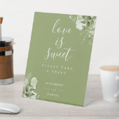 モスグリーンフローラ緑の愛は甘い好意 台座サイン (インサイチュ)